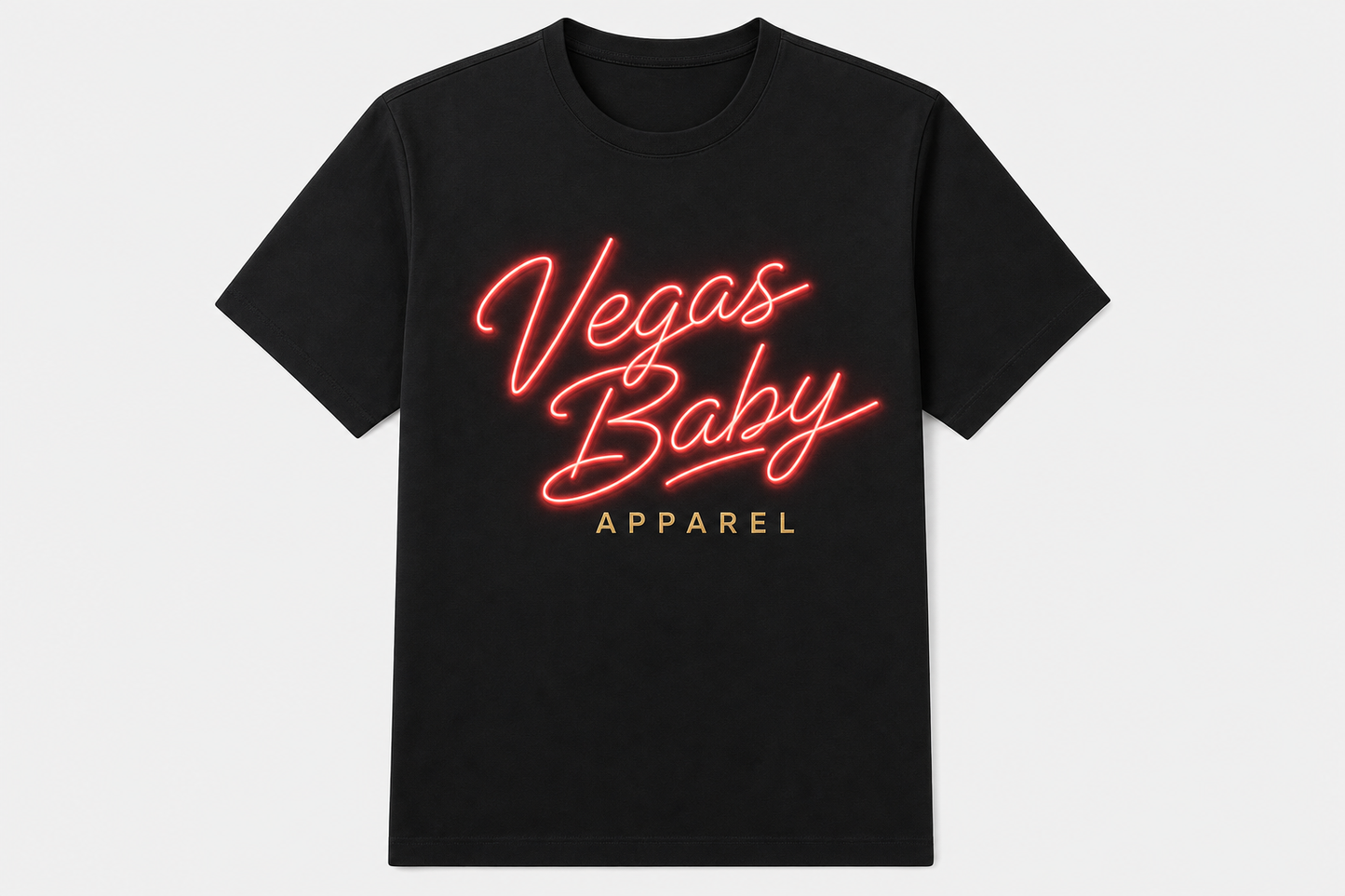 Vegas Baby Apparel neon logo t-shirt in black