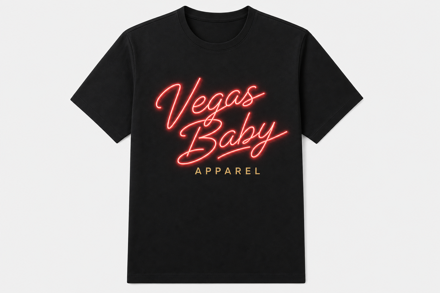Vegas Baby Apparel neon logo t-shirt in black